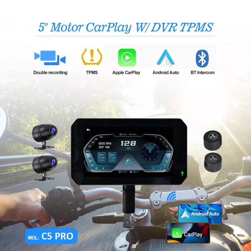 OTTOCAST Portable Motorcycle Wireless CarPlay/Android Auto Screen